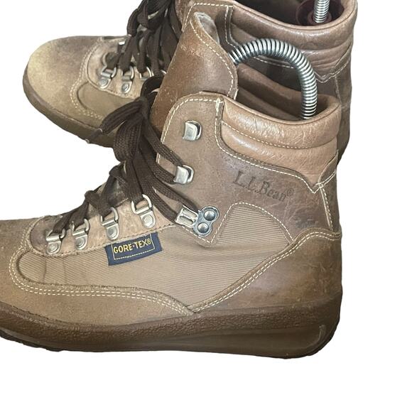L.L. Bean Men's Size 7 Cowhide Leather Skywalk Brown Hiking Boots Made In Italy - Picture 7 of 9